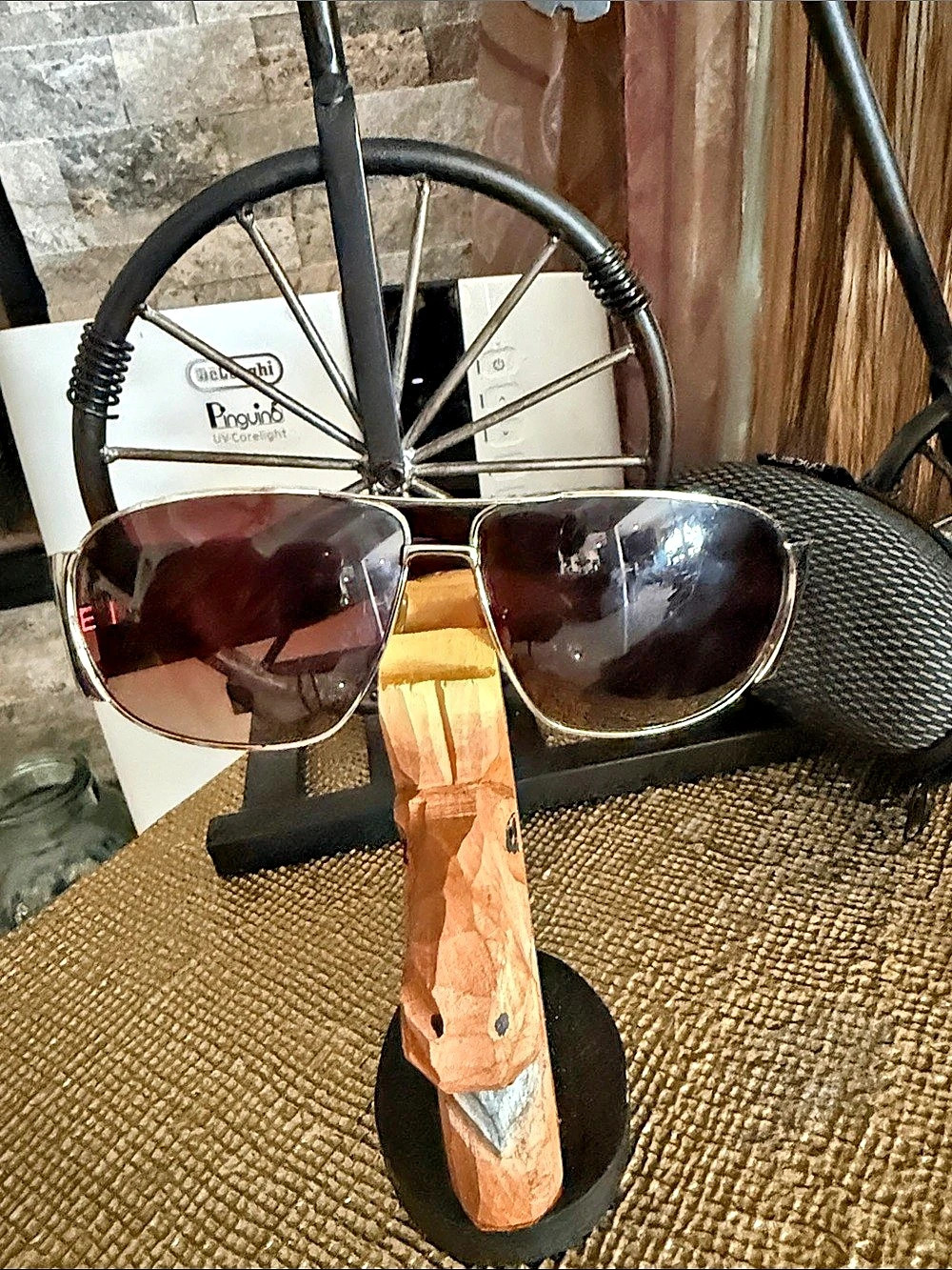 Guess Aviator Sunglasses in Brown & Gold